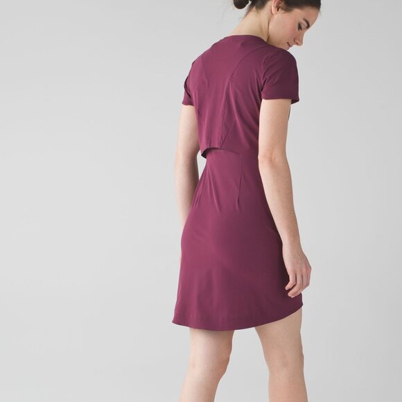 Lululemon &go Endeavor Dress in Red Grape - Picture 2 of 4